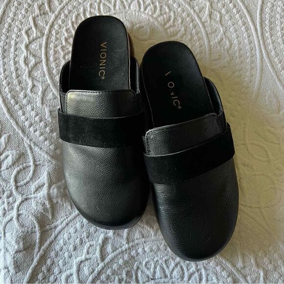 VIONIC Vionic Leather Mules - Ambrosia NEW size 7 - Picture 2 of 7